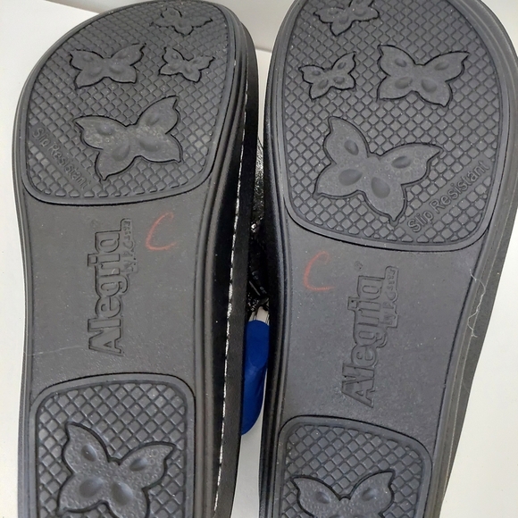 Alegria Black and Silver Woven Sandals - Picture 4 of 8